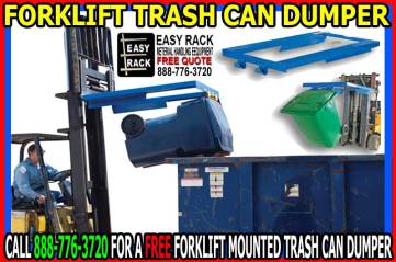 Forklift Trash Can Dumper Attachment On Sale Now Material Handling Equipment Sales